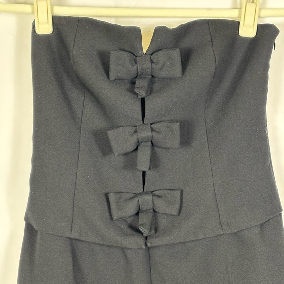 Zara Black Bow Cut Out Jumpsuit- Medium - Picture 4 of 9